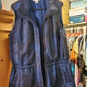 Coldwater Creek long vest, blue